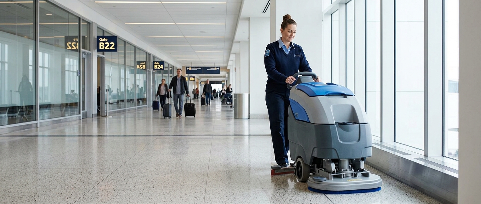 Airport janitorial work