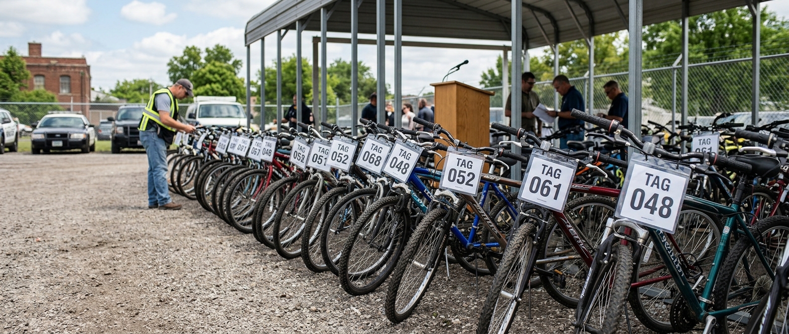 Police impound bicycle auction