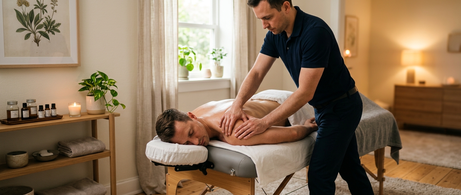 Man receiving a massage