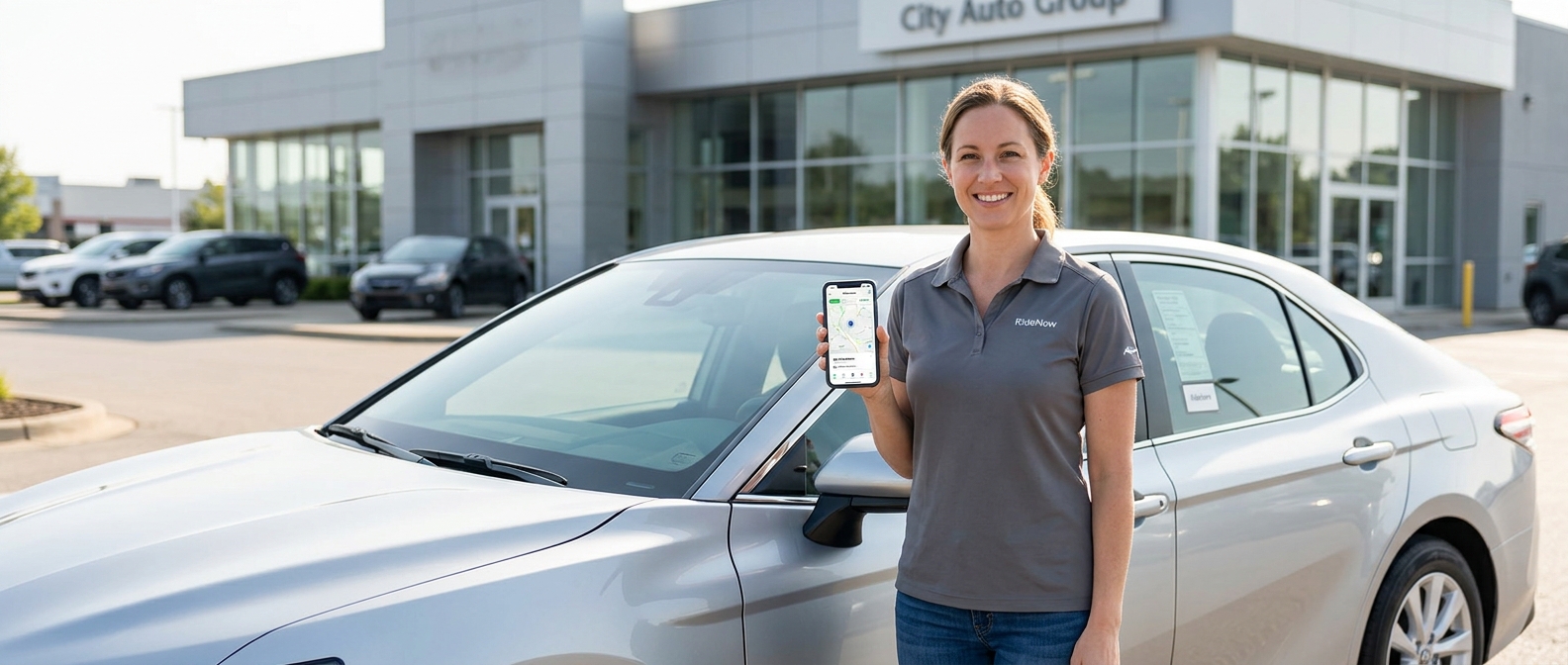 Rent-to-own rideshare vehicle program
