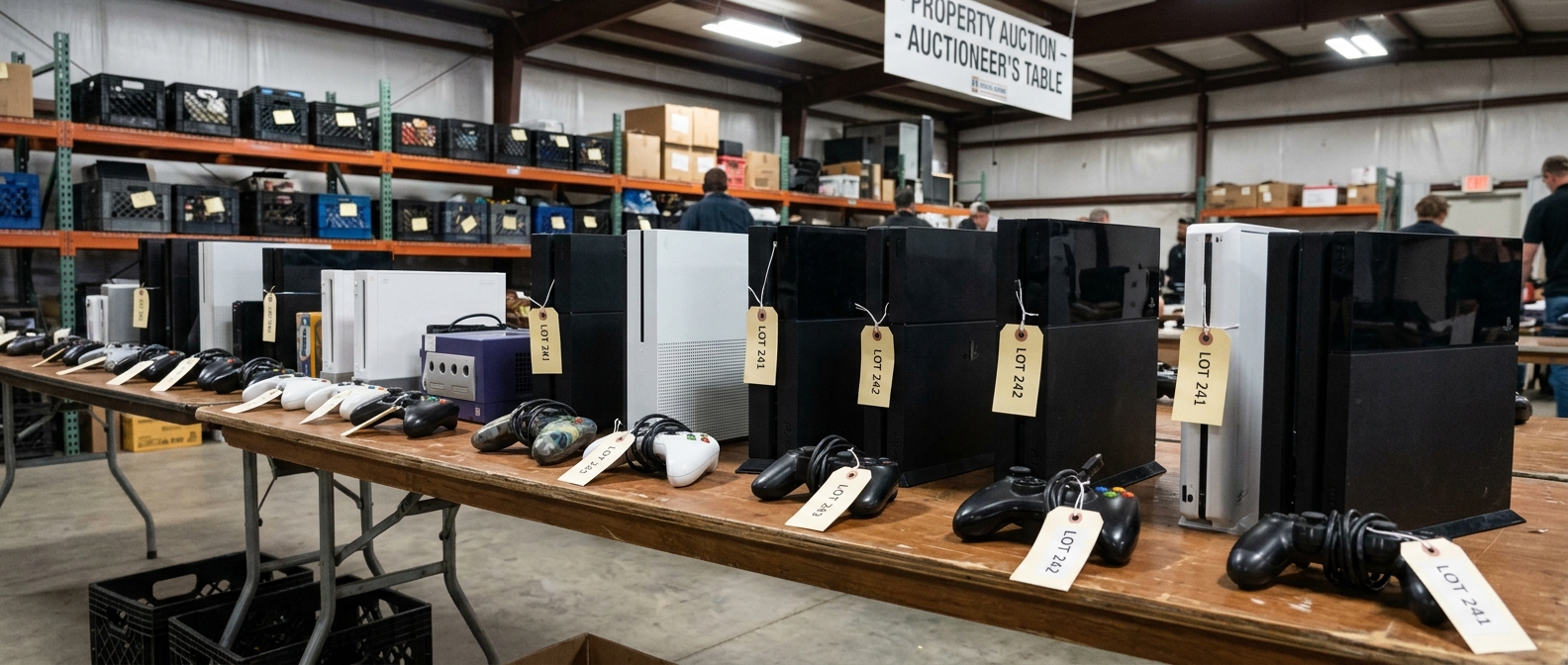 Police impound auction gaming consoles