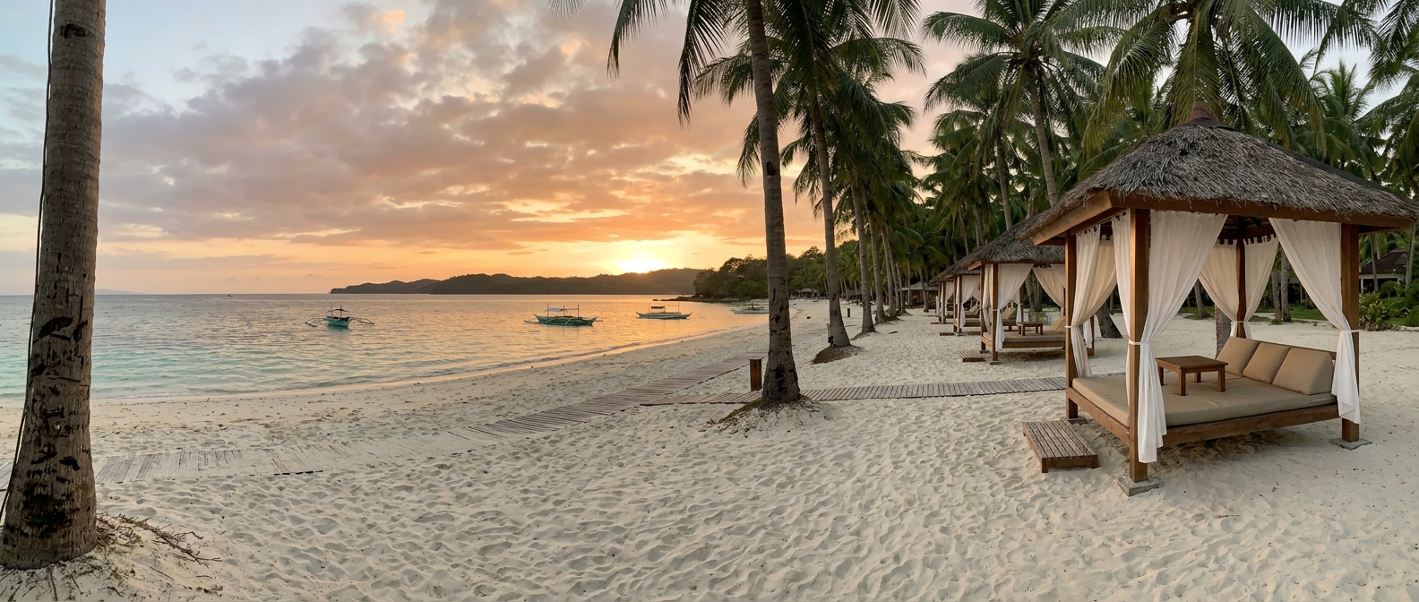Adult-only private island beach