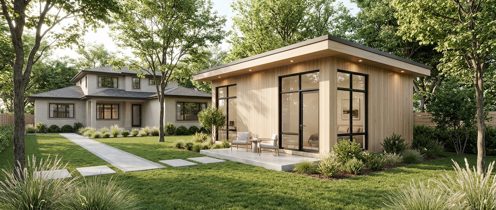 Modern backyard apartment