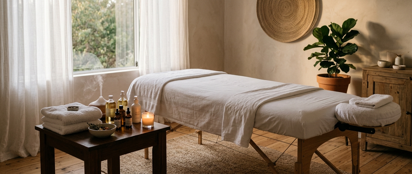 Full body massage therapy session