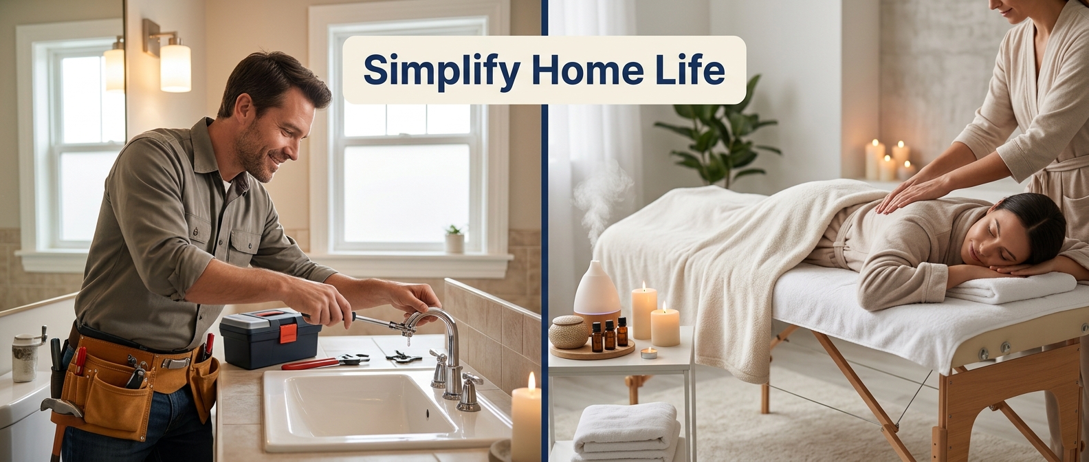 Home repair and at-home massage services