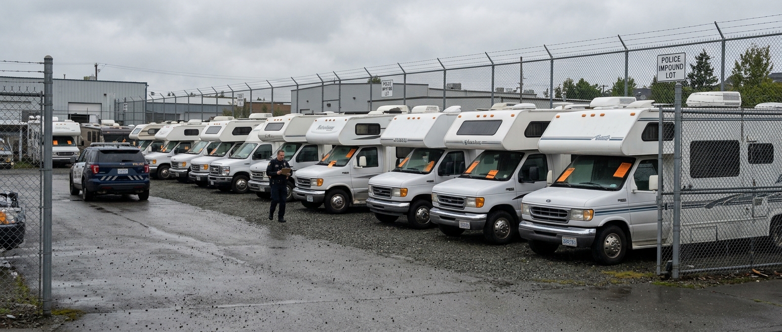 Police impound RV lot