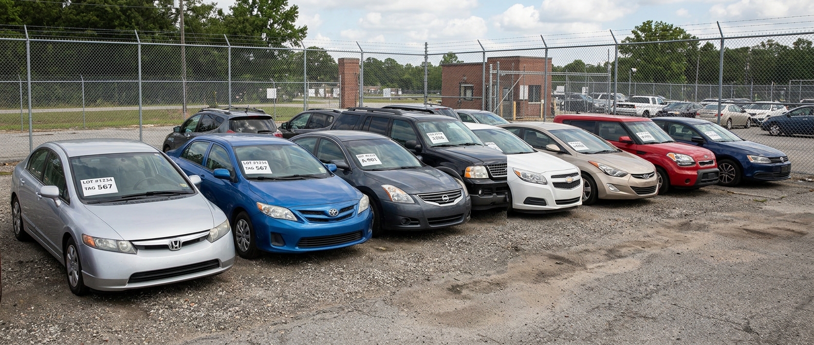 Police impound auction vehicles