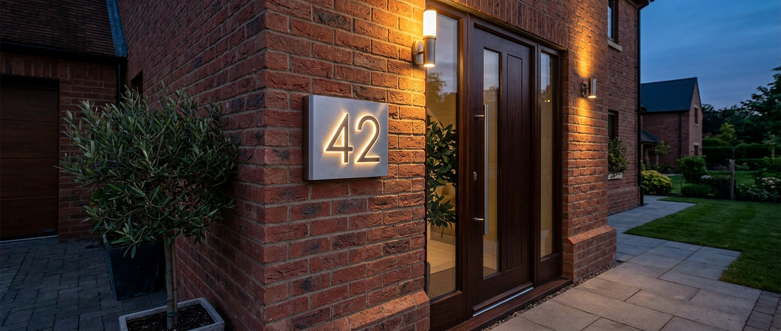 Personalized house number sign